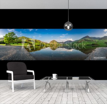 Picture of Stunning lake panorama in District Lake at dusk England